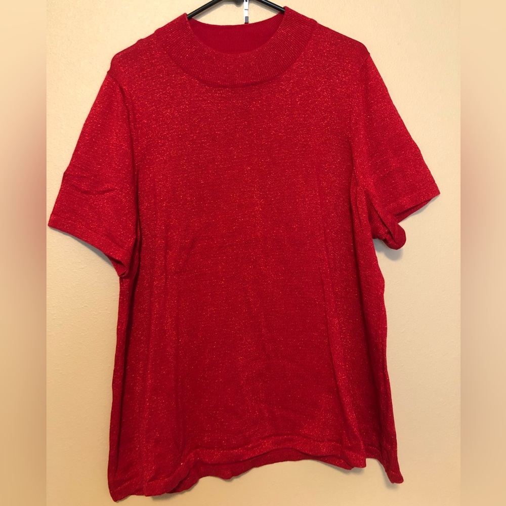 Allison Daley Red Sweater Shirt 2X